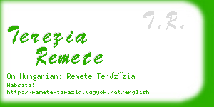 terezia remete business card